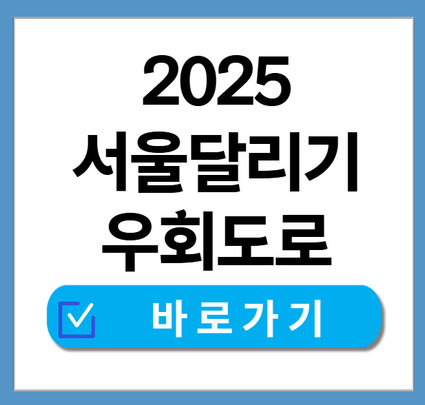 2025서울달리기 우회도로